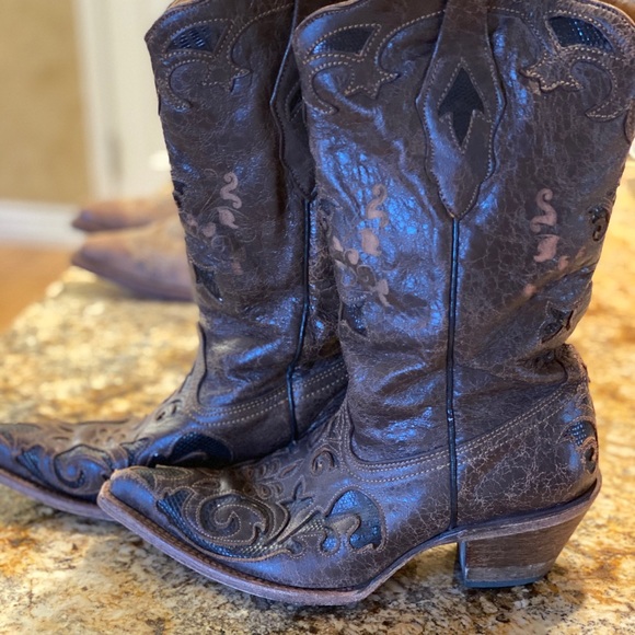 Lizard Inlay cowgirl boot-Like new- worn once - Picture 7 of 7
